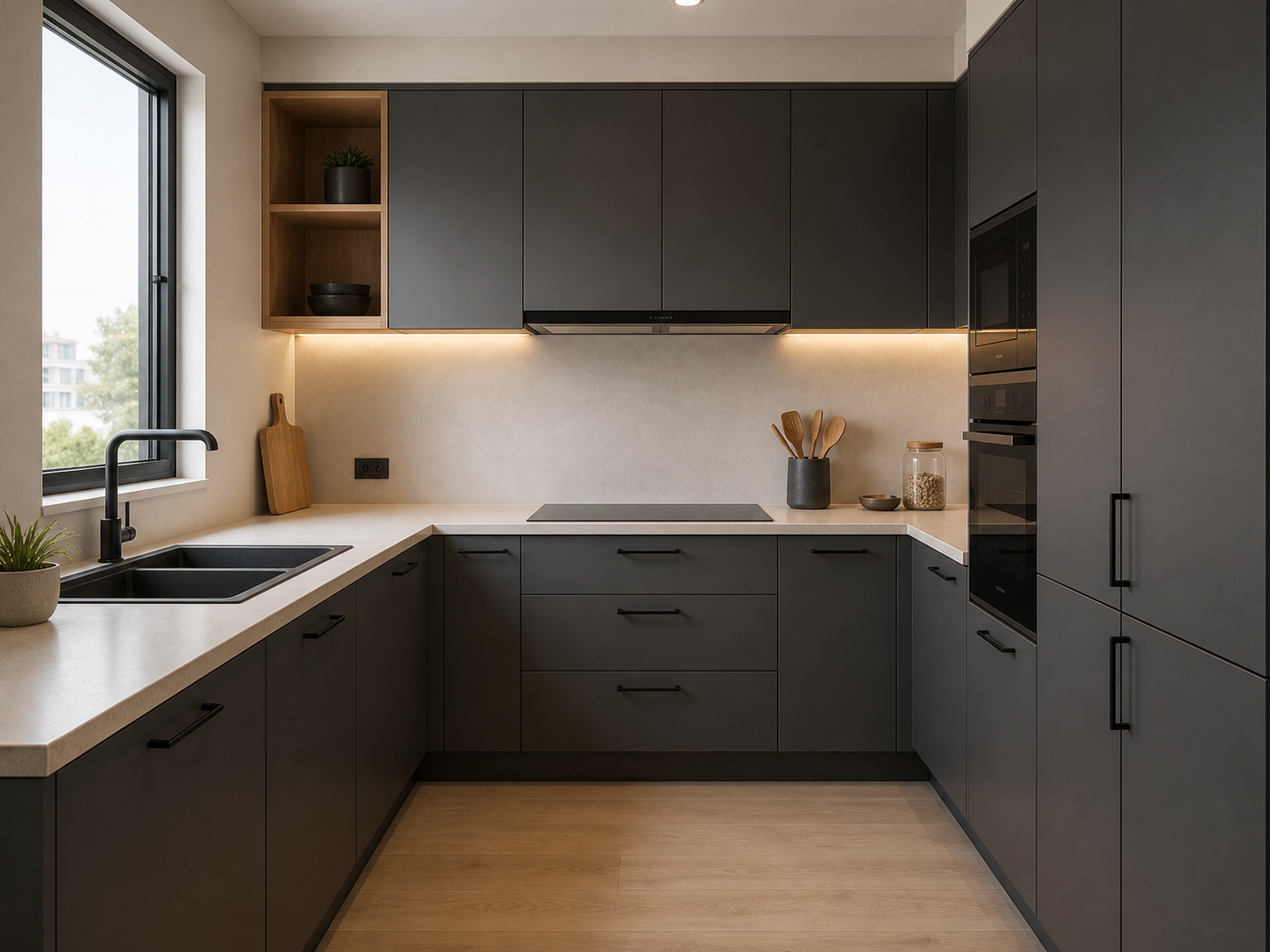 Basic Graphite grafit laminat mutfak